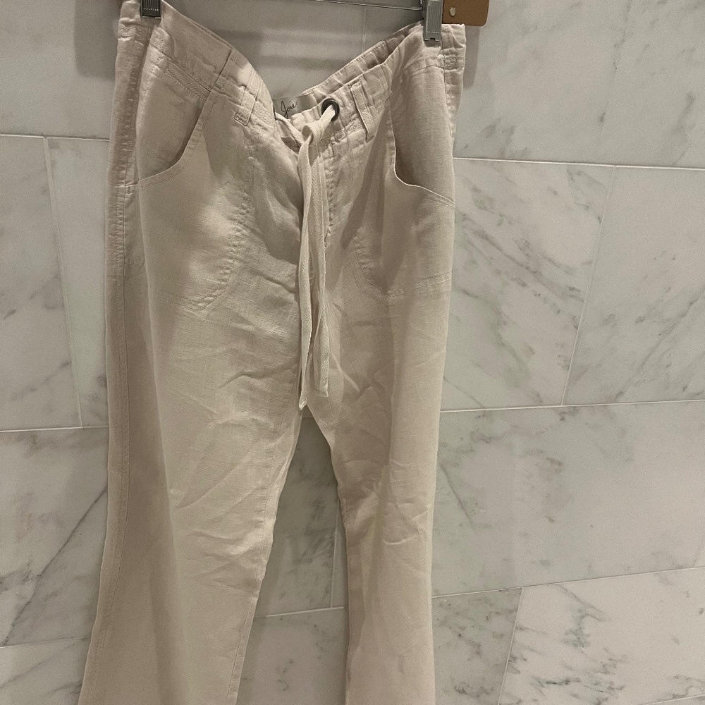 Joie Cream trousers with drawstring. Size 4